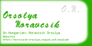 orsolya moravcsik business card